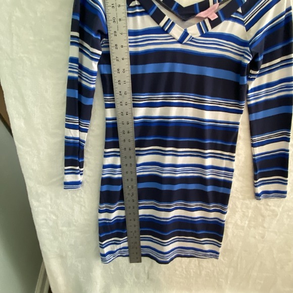 Lily Pulitzer Suzanna Bright Blue White Beach Dress Small Pullover Women's - Picture 10 of 15